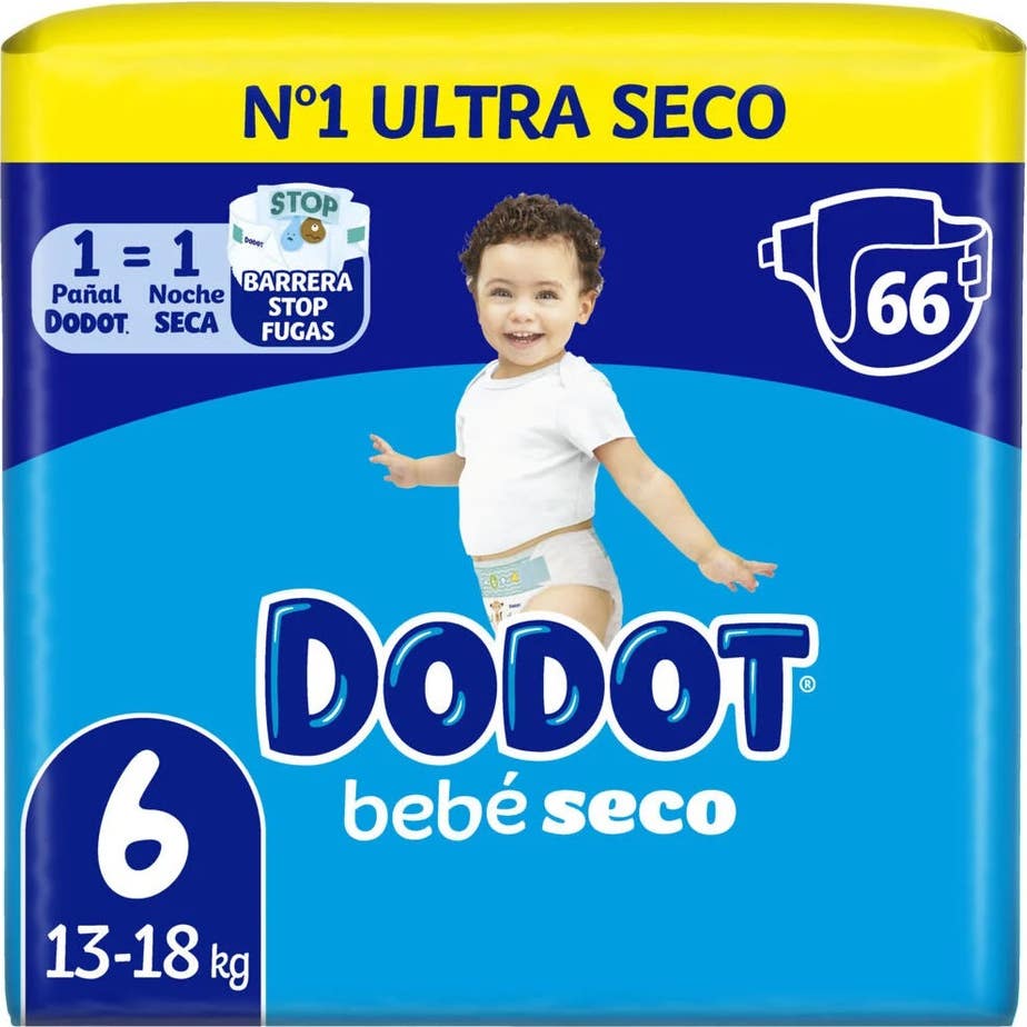 Dodot Etapas Talla 6 Pañales 13-18 Kg 66uds