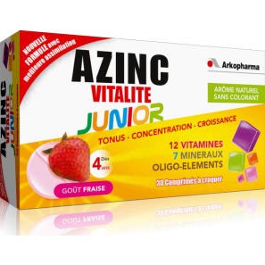 Arkopharma Azinc Optimal Junior Tablets - Crunch got Strawberry Botella de 30