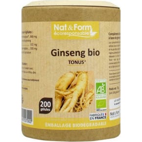 Nat&Form Eco Gins Rge Bio 200 caps