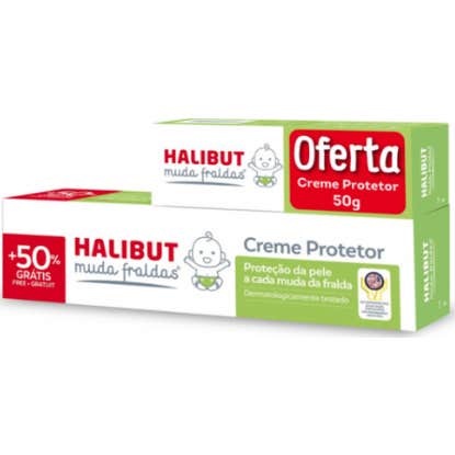 Halibut Muda Fraldas Creme Protetor Pack 150 g + 50 g