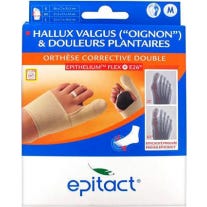 Ortesis Epitact corrección doble hallux derecha valgus M
