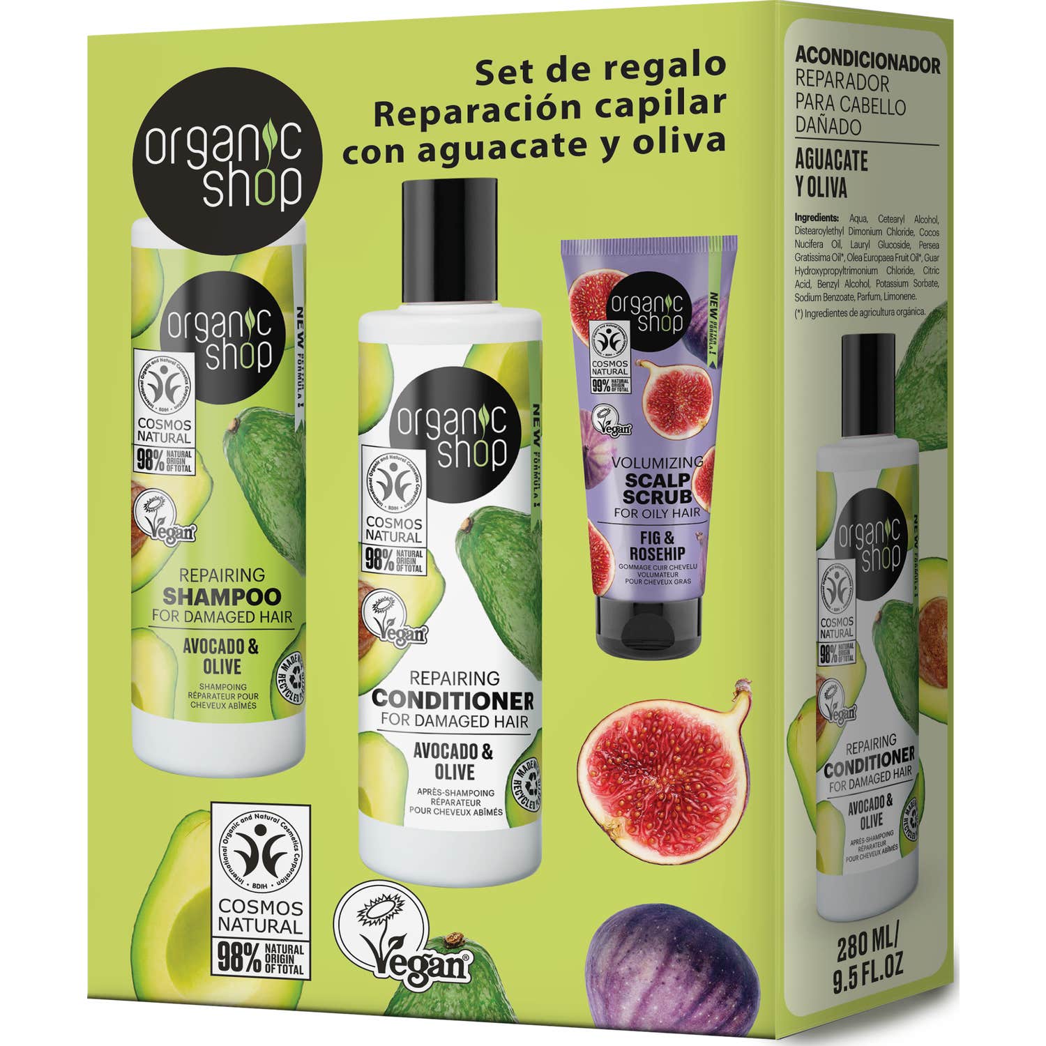 Organic Shop Oliva Set Reparador Capilar Aguacate
