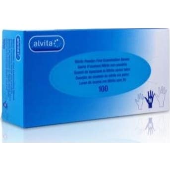 Alvita guantes Nitri Sin Polvo Talla M 100 uds