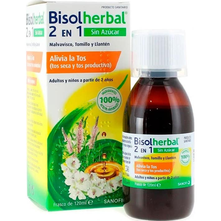 Sanofi Bisoherbal 2 en 1 Jarabe sin Azúcar 133ml