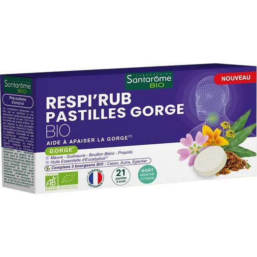 'Santarome Respi''Rub Pastillas para la Garganta Organicas 21 comp'