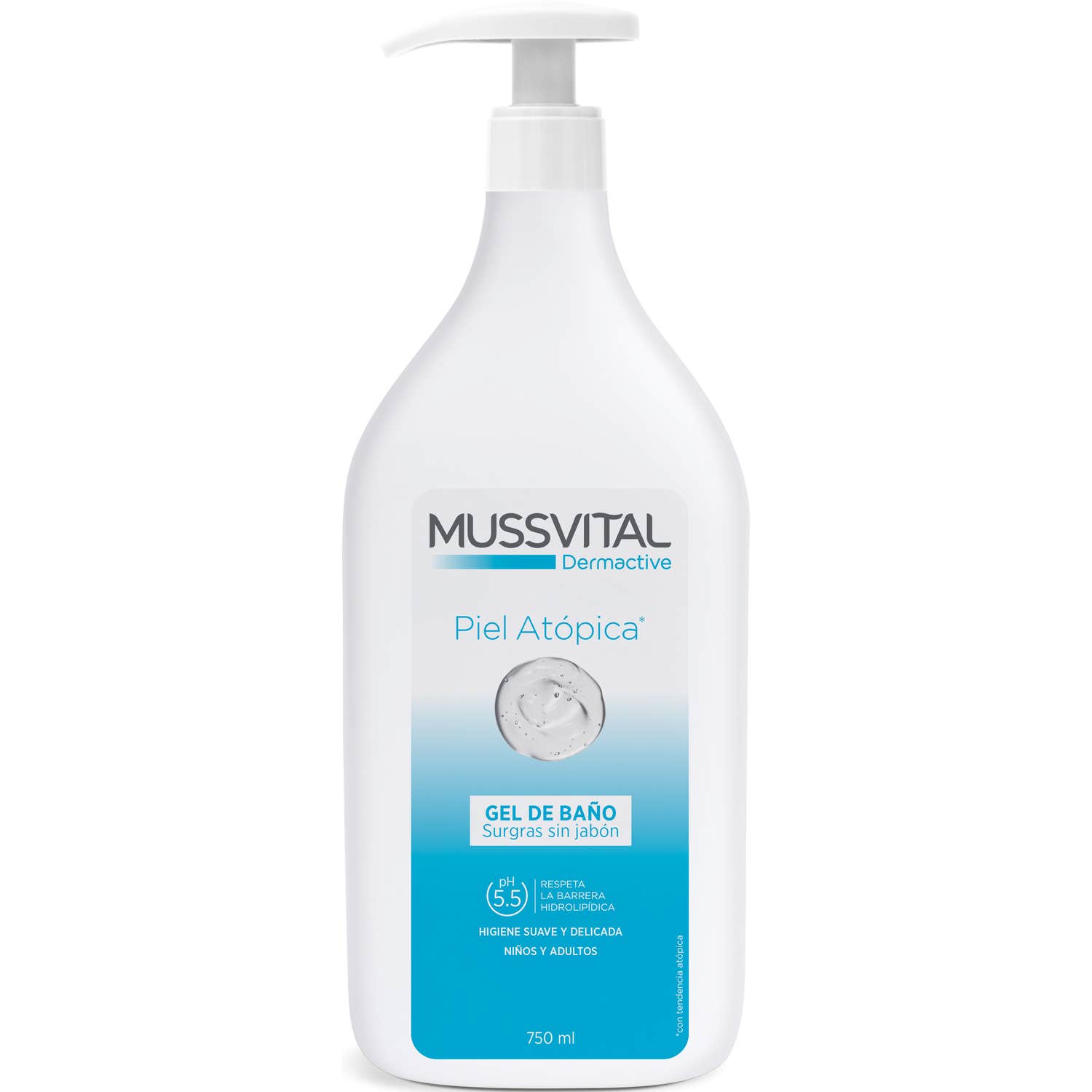 Mussvital Dermactive Gel de Baño Piel Atópica 750ml