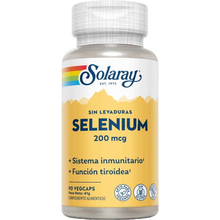 Solaray Selenio 200mcg sin levaduras 90 caps