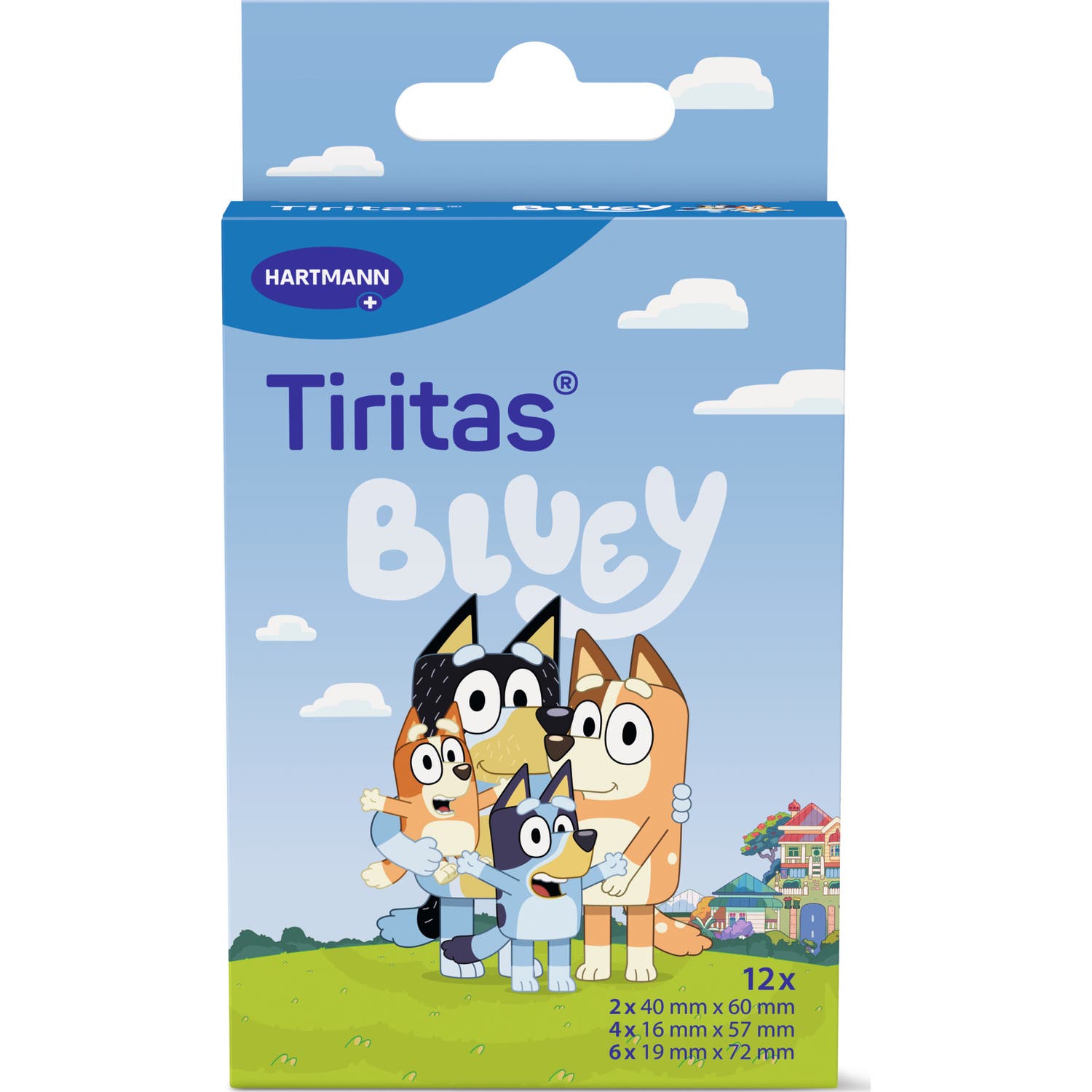 Hartmann Bluey Tiritas 3 Tamaños 12uds