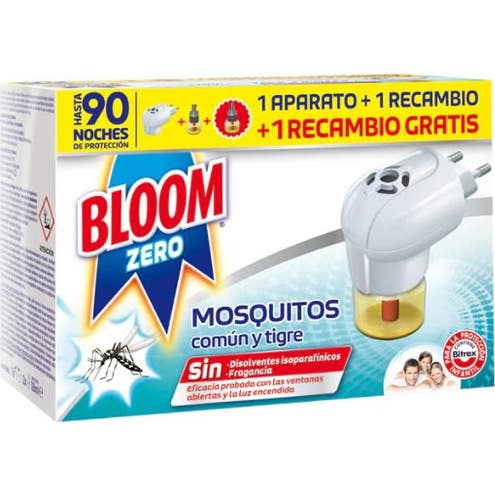 Bloom Zero Repelente Mosquitos Aparato + 2 Recambios