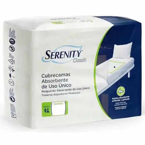 Serenity Classic Cubrecamas Absorbente Uso Único 60X90 30 Uds