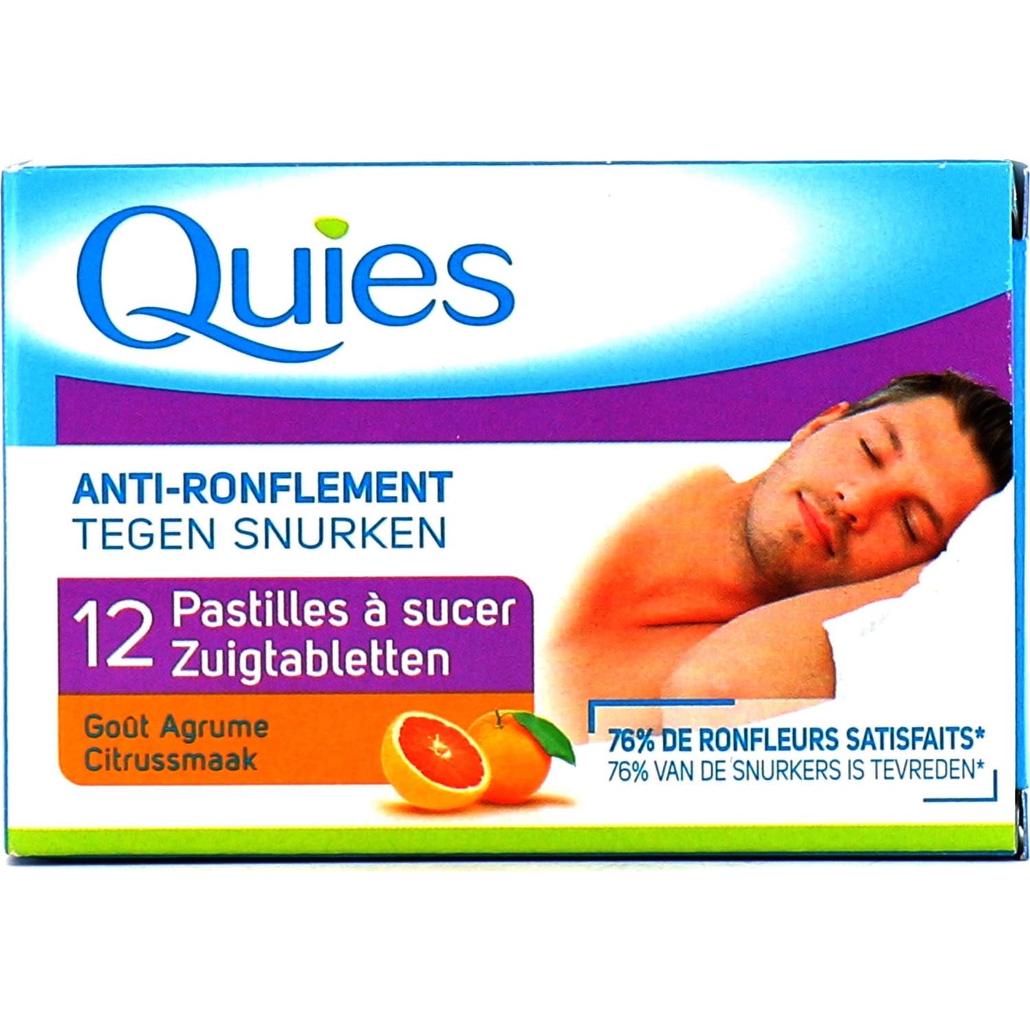 Quies Anti-Ronquidos Pastillas Sabor Cítricos 12uds