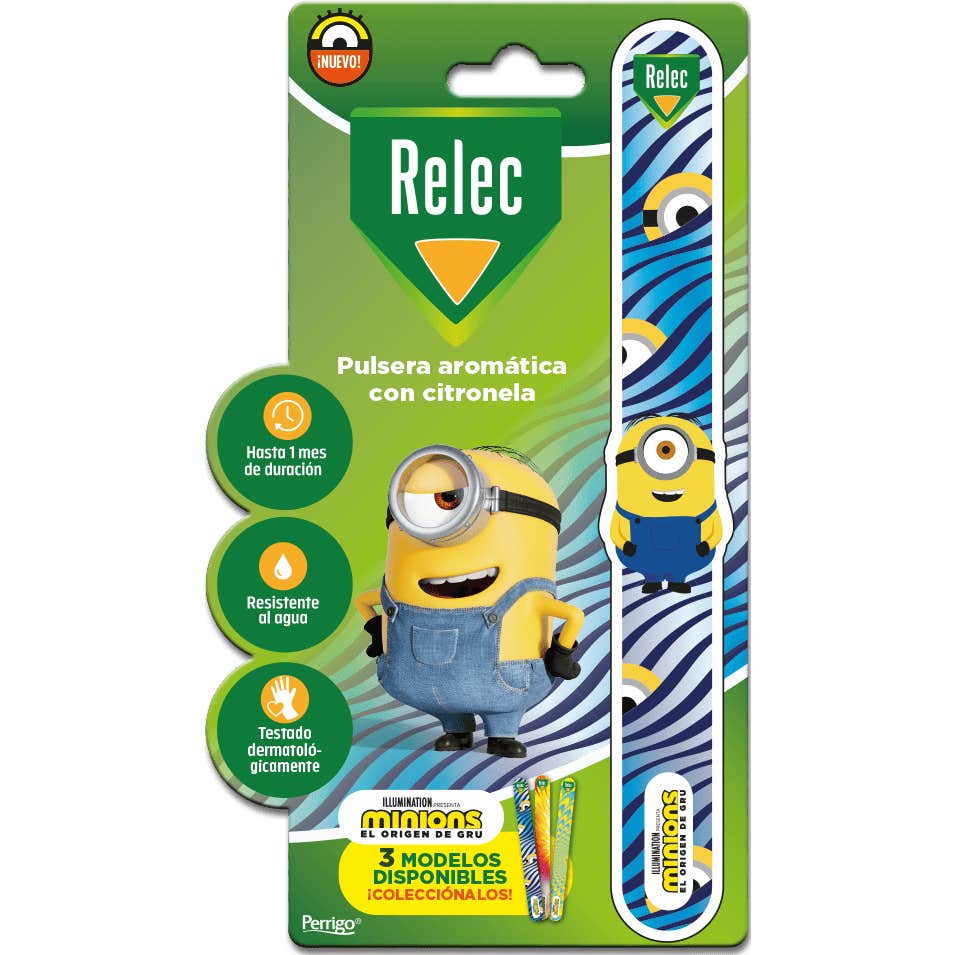 Relec Pulsera Antimosquitos Con Citronela Minions Azul