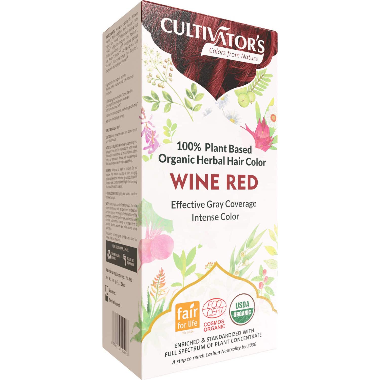 'Cultivator''s Burdeos Tinte Orgánico 100g'