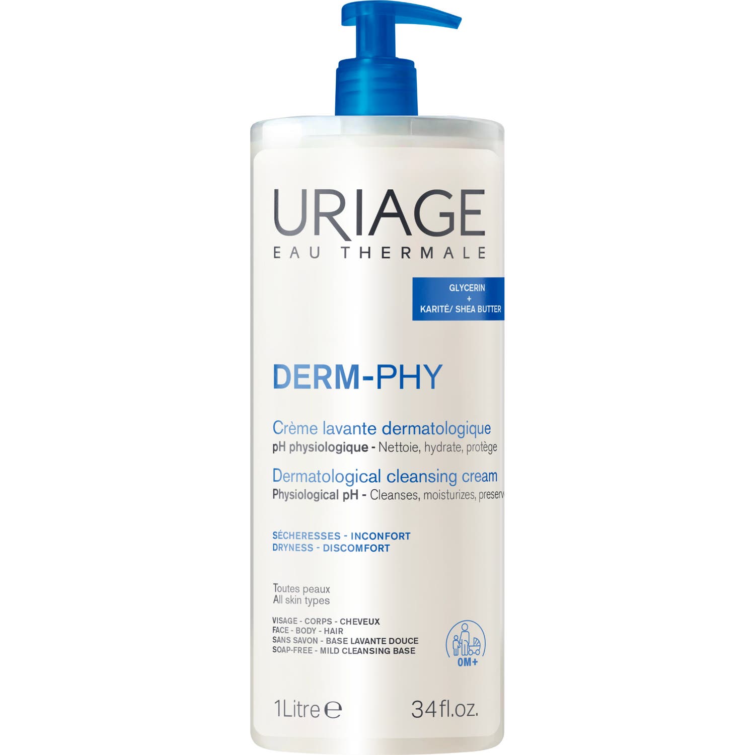 Uriage Derm-Phy Crema Limpiadora 1L