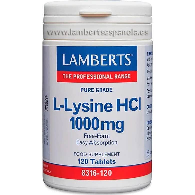 Lamberts L-Lisine HCL 1000mg 120 Tabletas