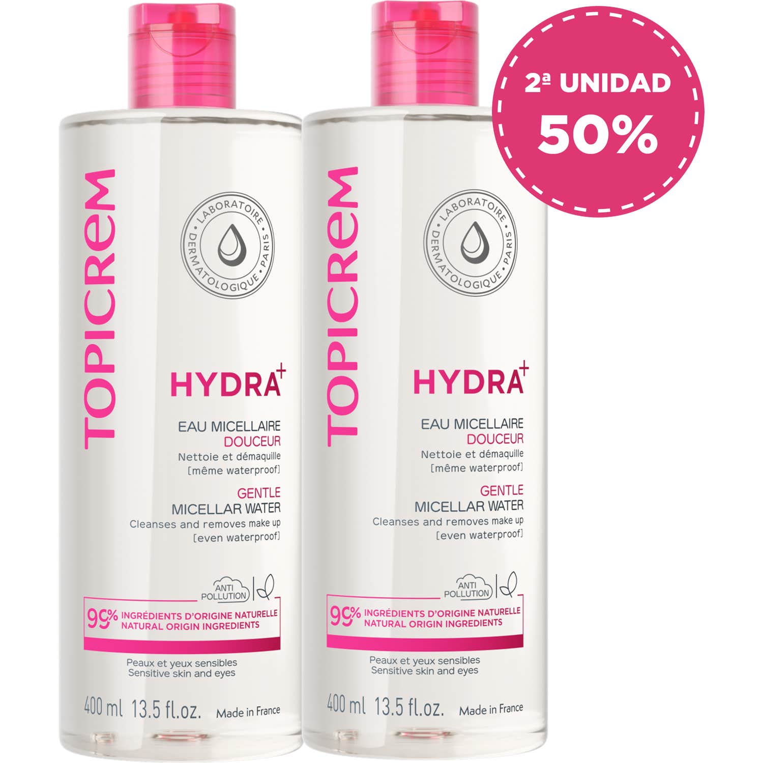 Topicrem Agua Micelar Suave 2X400 Ml - Imagen 4