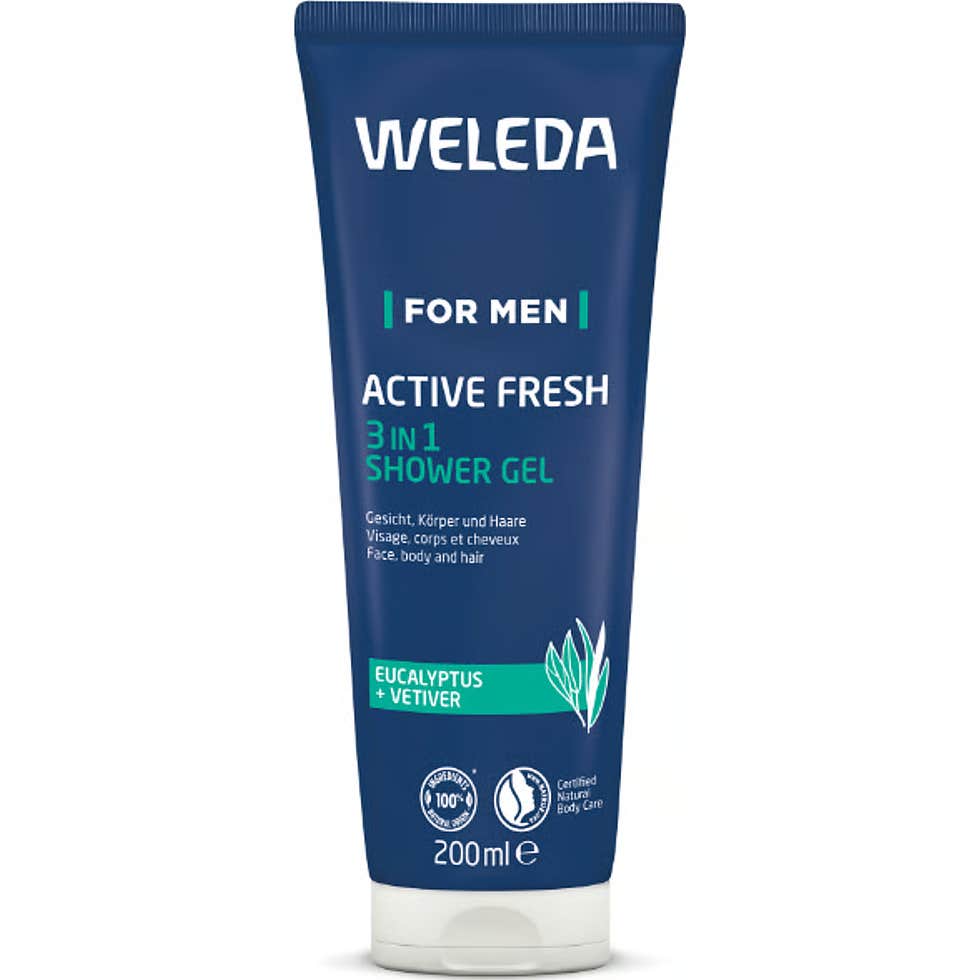 Weleda For Men Active Fresh 3 en 1 Gel Ducha 200 ml