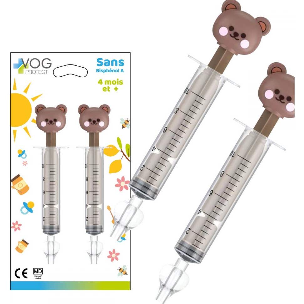 Vog Protect Bebé Jeringa Nasal Oso 2uds