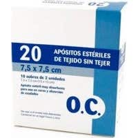 OC gasa esteril tejido sin tejer 7.5 x 7.5 cm 20 uds