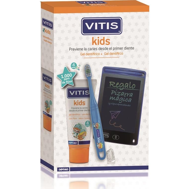 Vitis Kids Pack Dentífrico + Cepillo de dientes + Regalo