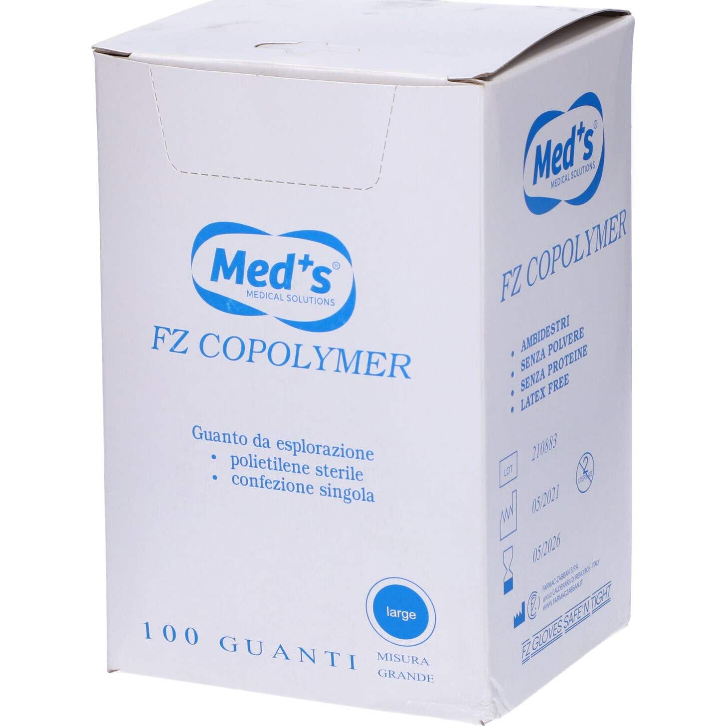 Farmac-Zabban FZ Copolymer Guantes Estériles Talla L 100uds