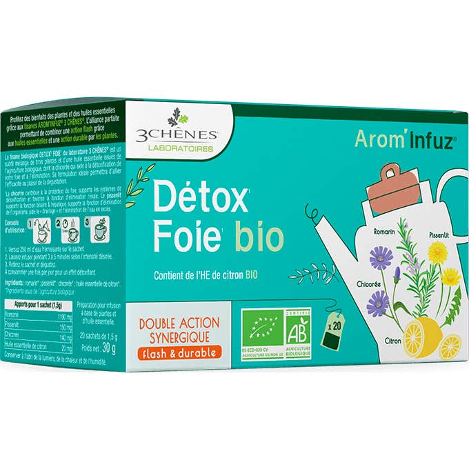 Les 3 Chênes Tisane Detox Foie Bio 20uds