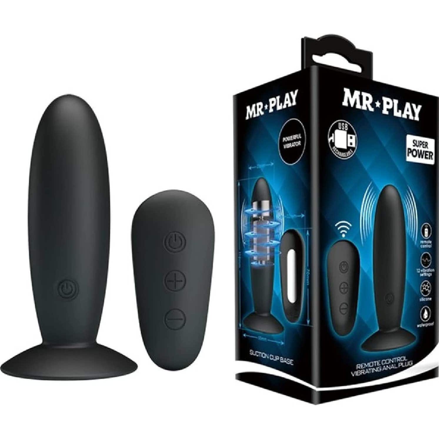 Mr. Play Plug Anal Vibrador con Control Remoto 1ud
