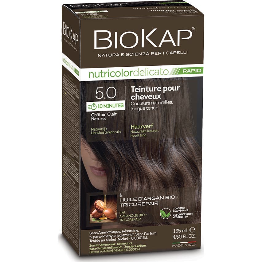 Biokap Delicato Rapid 5.0 Tinte Marrón Claro Natural 135ml