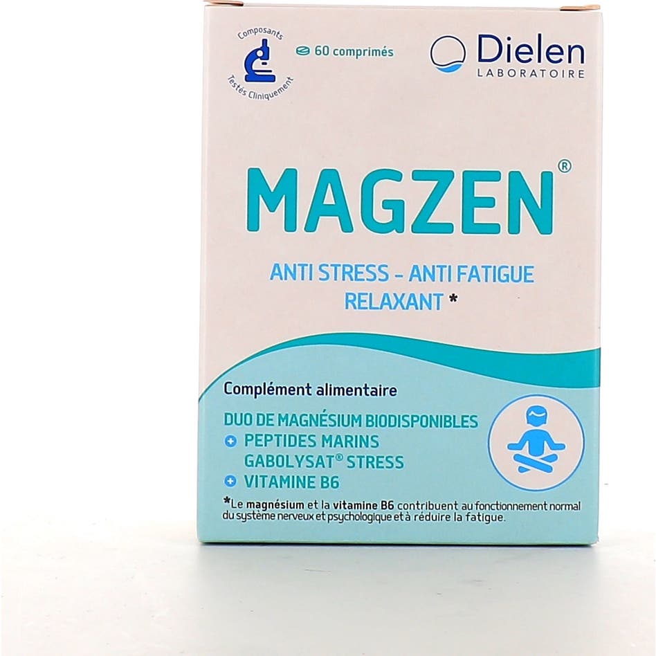 Dielen Magzen Anti Stress - Caja de 60 comprimidos antifatiga y relajante | Natural Doctor