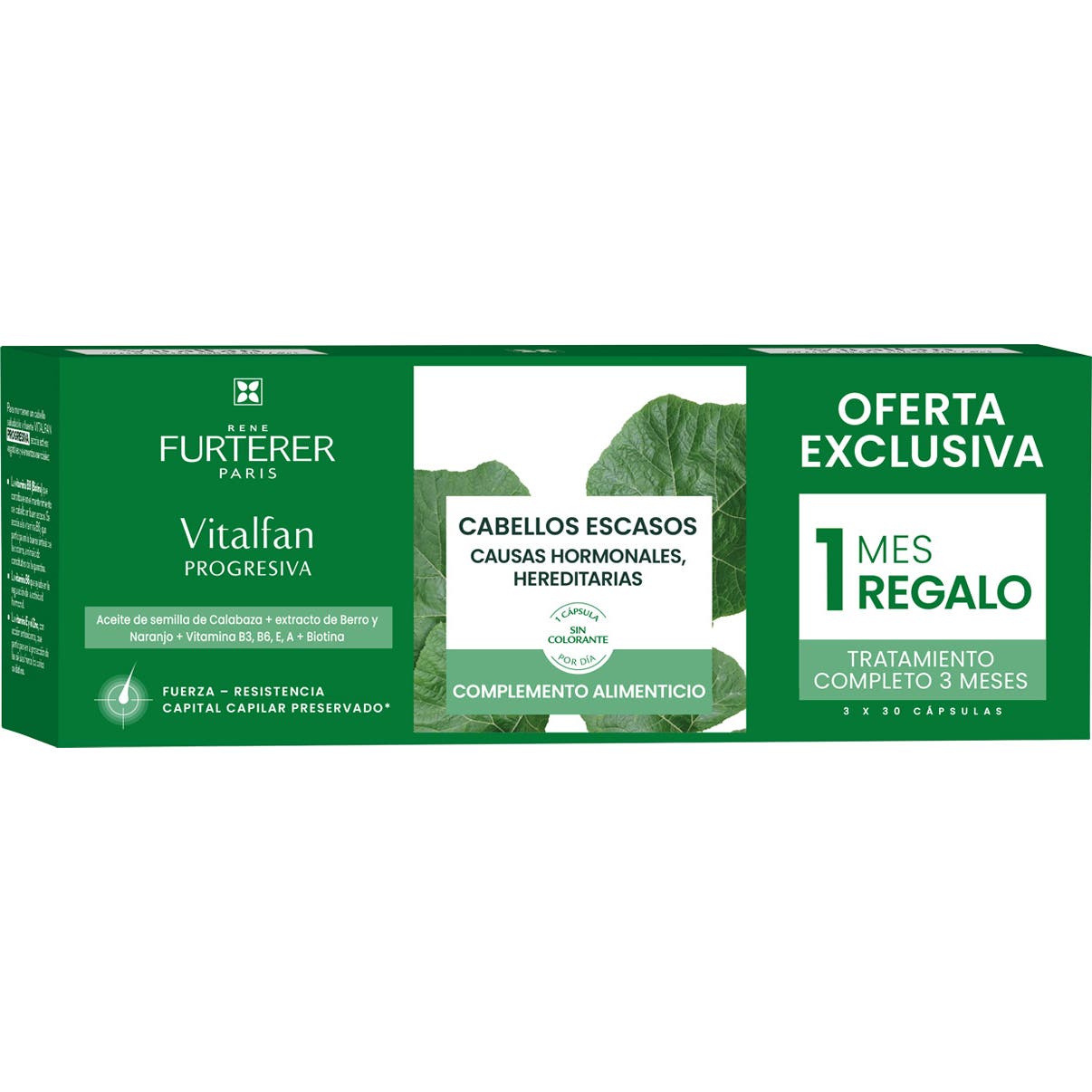 René Furterer Vitalfan Anticaída Progresiva 3x30caps