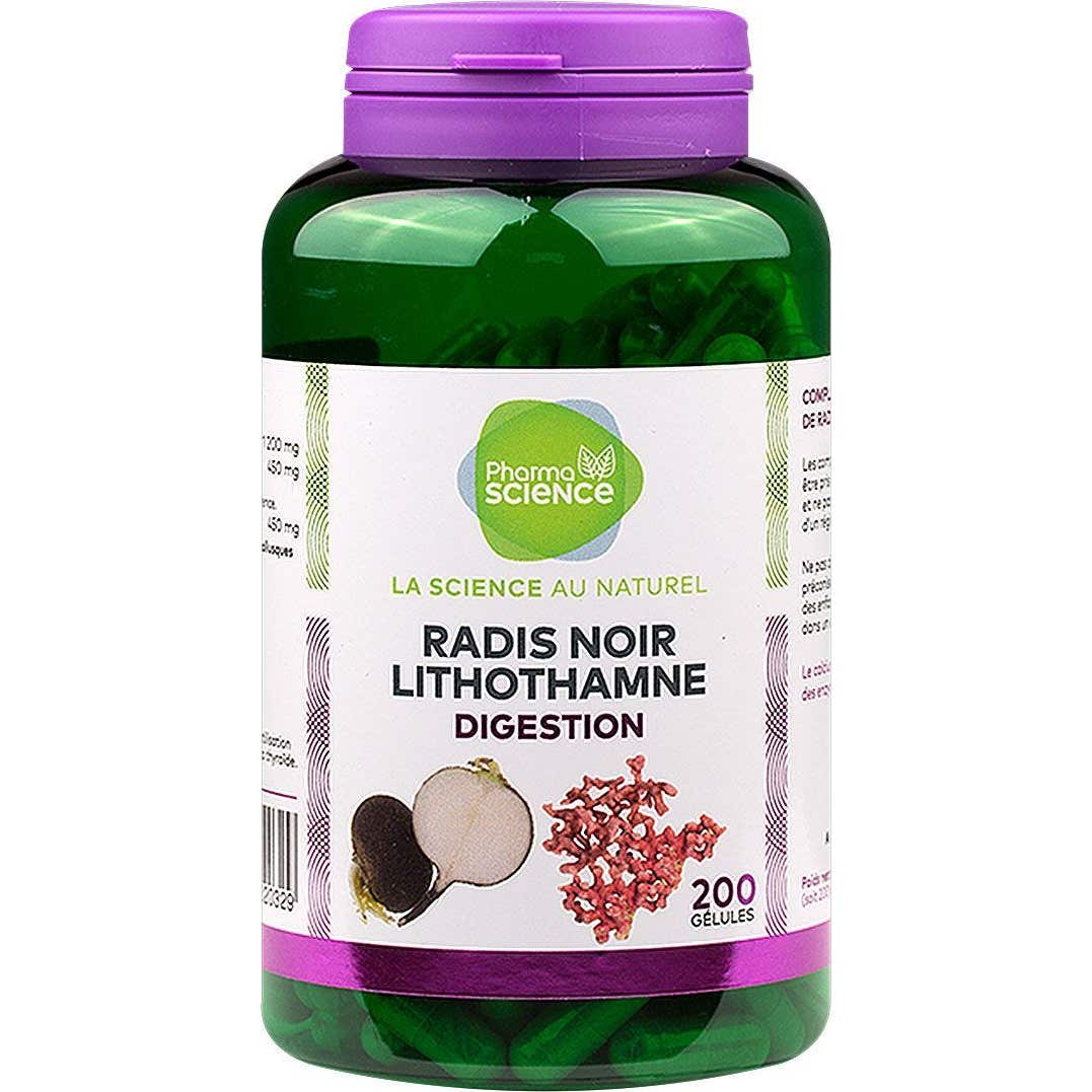 Pharmascience Rábano Negro y Lithotham 200 Perlas