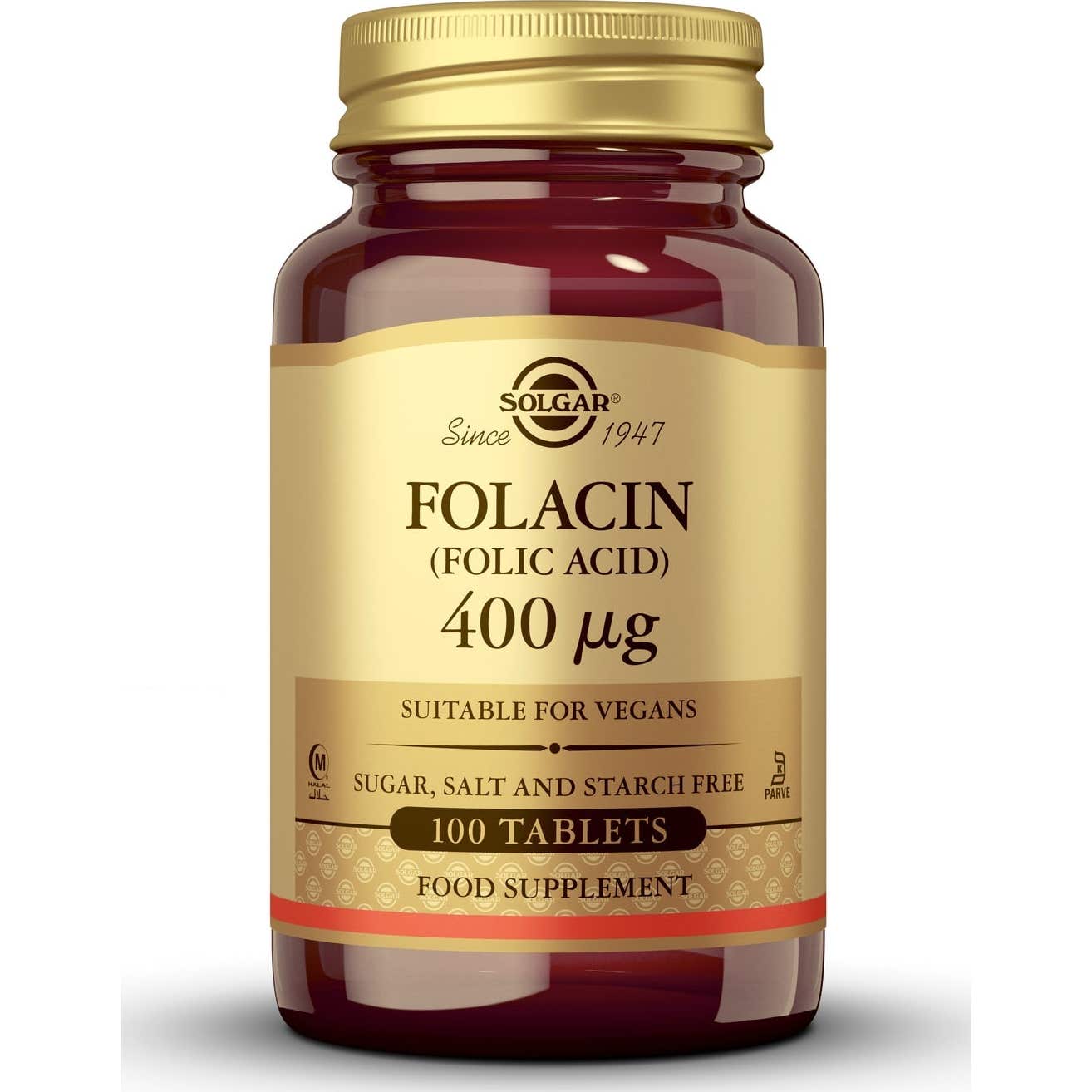 Solgar Folacín Ácido Fólico 400mcg 100comp