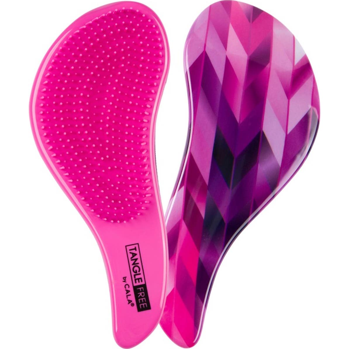Cala Tangle-Free Hair Brush (Hot Pink Chevron)