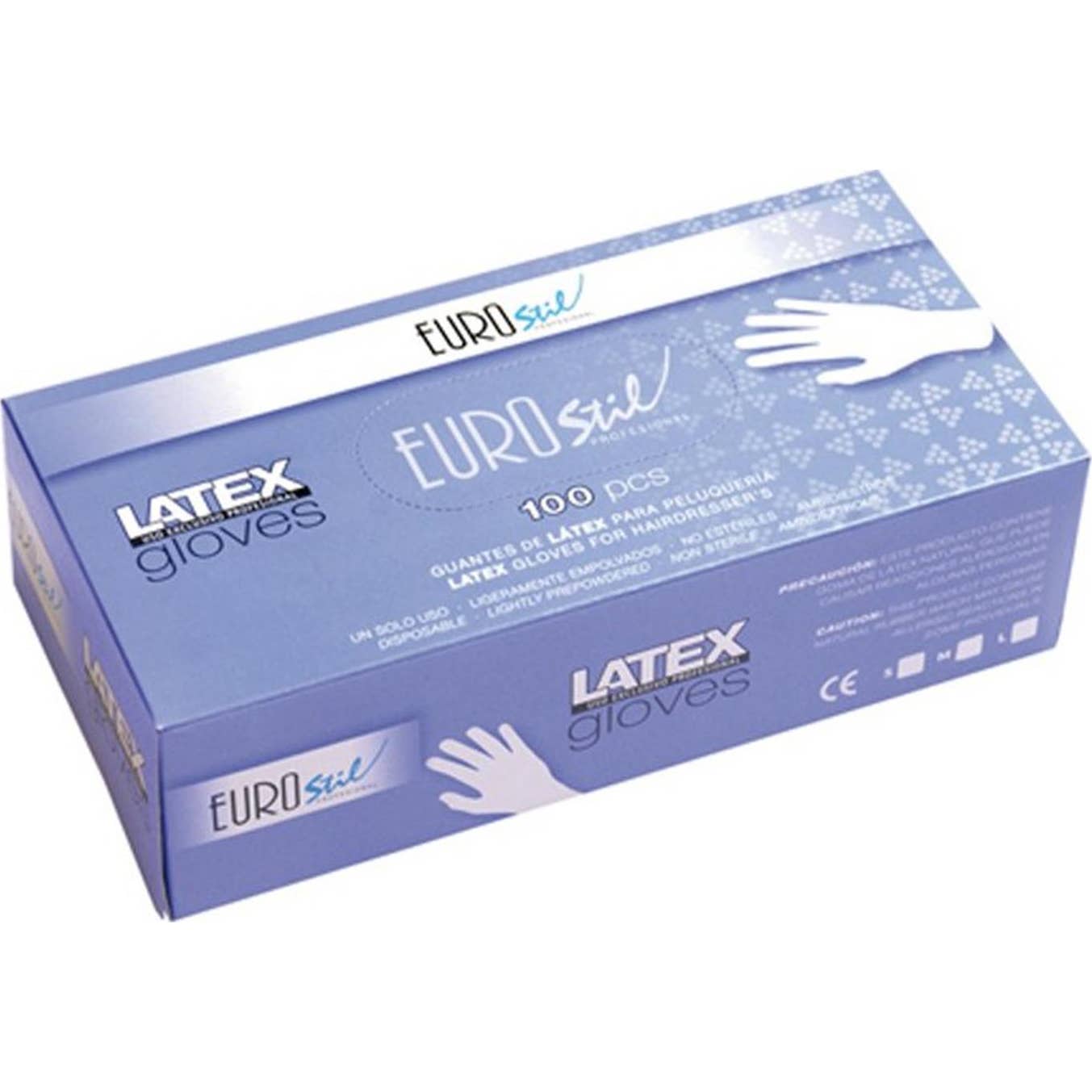 Eurostil Guante Látex Blanco Mediano 100uds