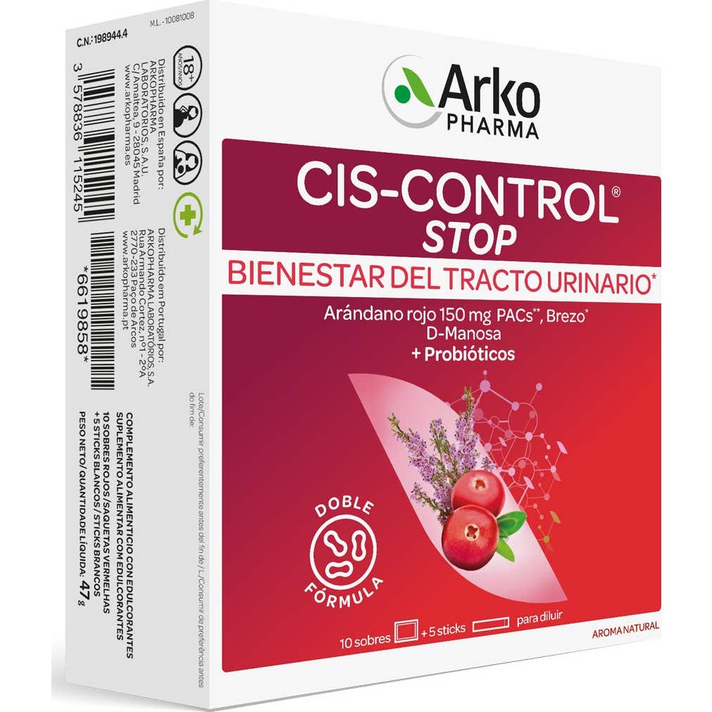 Arkopharma Cis-Control Stop 10 sobres + 5 sticks