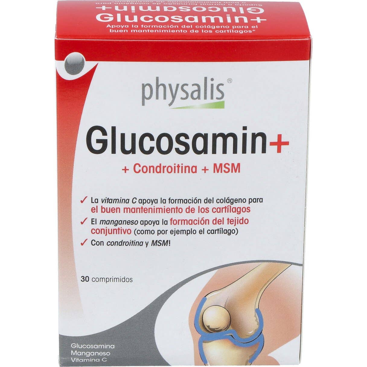 Physalis 3 X Glucosamin+Condroitina+Msm 60 Comprimidos - Imagen 2
