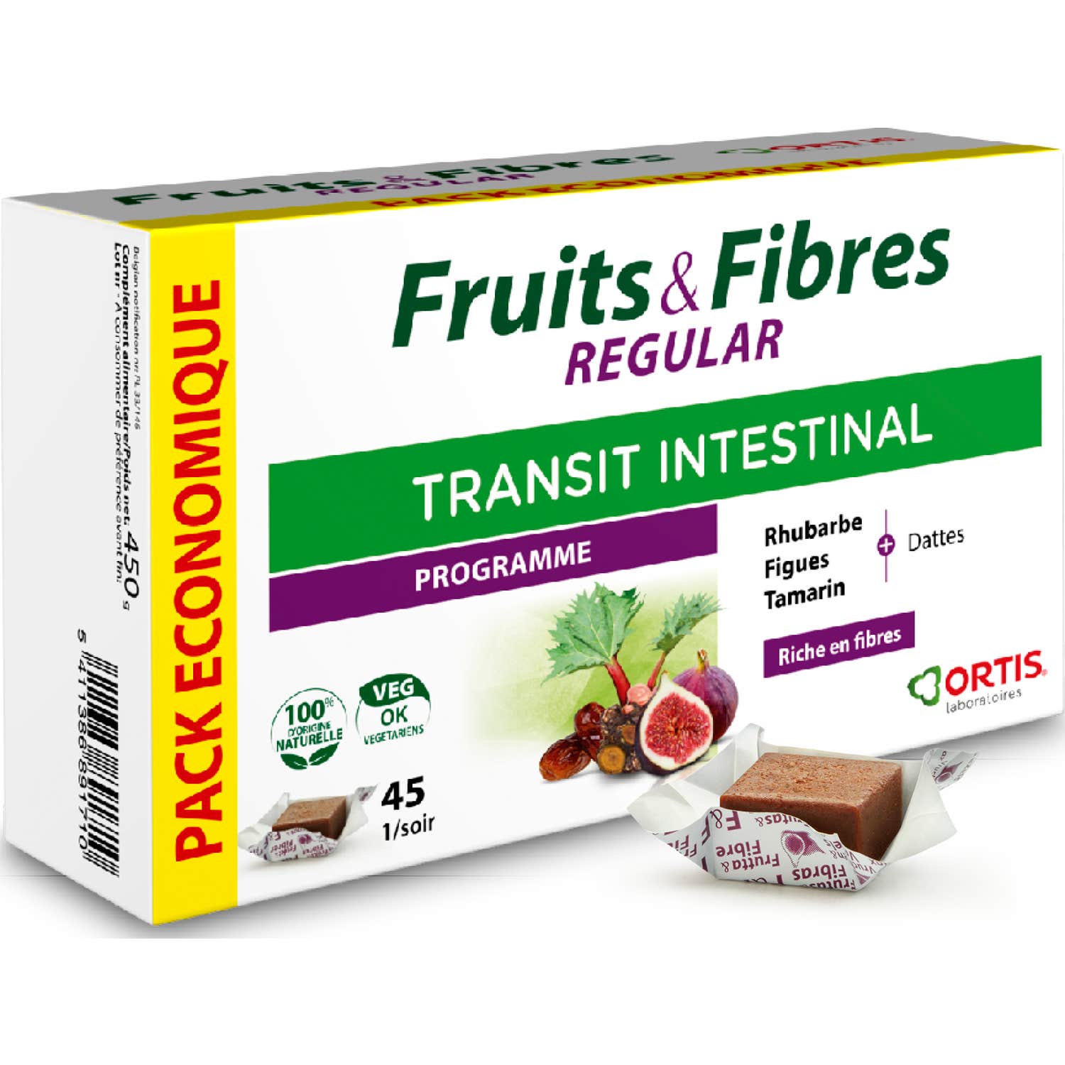 Ortis Frutas&Fibras Clásico 45 cubos