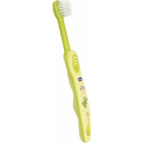 Chicco Cepillo Dental Infantil de Cerdas Suaves Dinosaurio Verde 6 M+ 1 ud