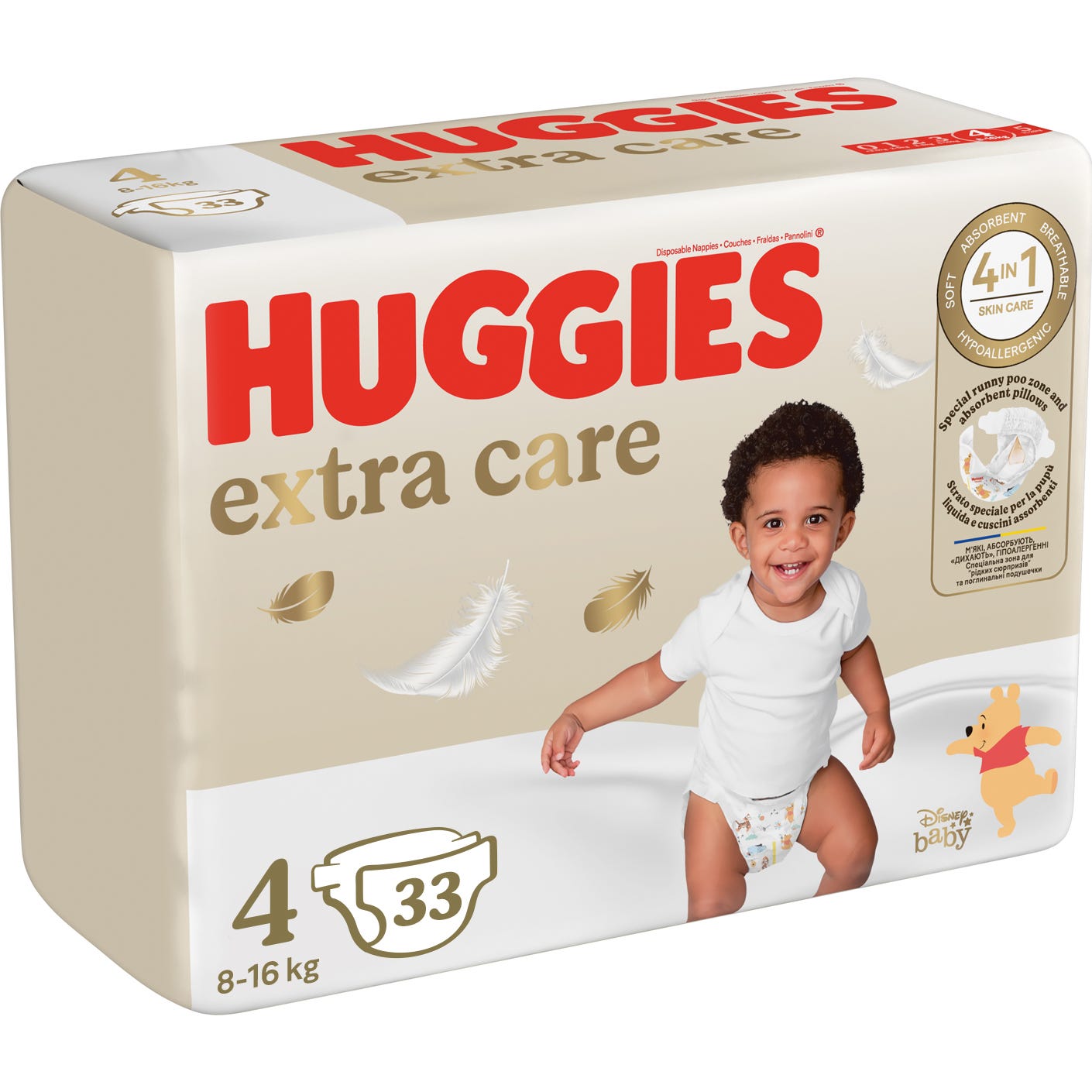 Huggies Extra Care Pañales Talla 4 8-16kg 33uds