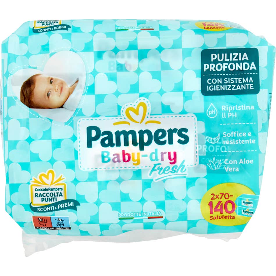 Pampers Baby Dry Fresh Toallitas 2x70uds