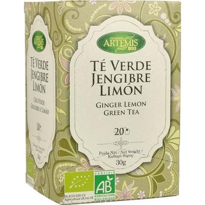 Artemis Té Verde Jengibre y Limón 20uds