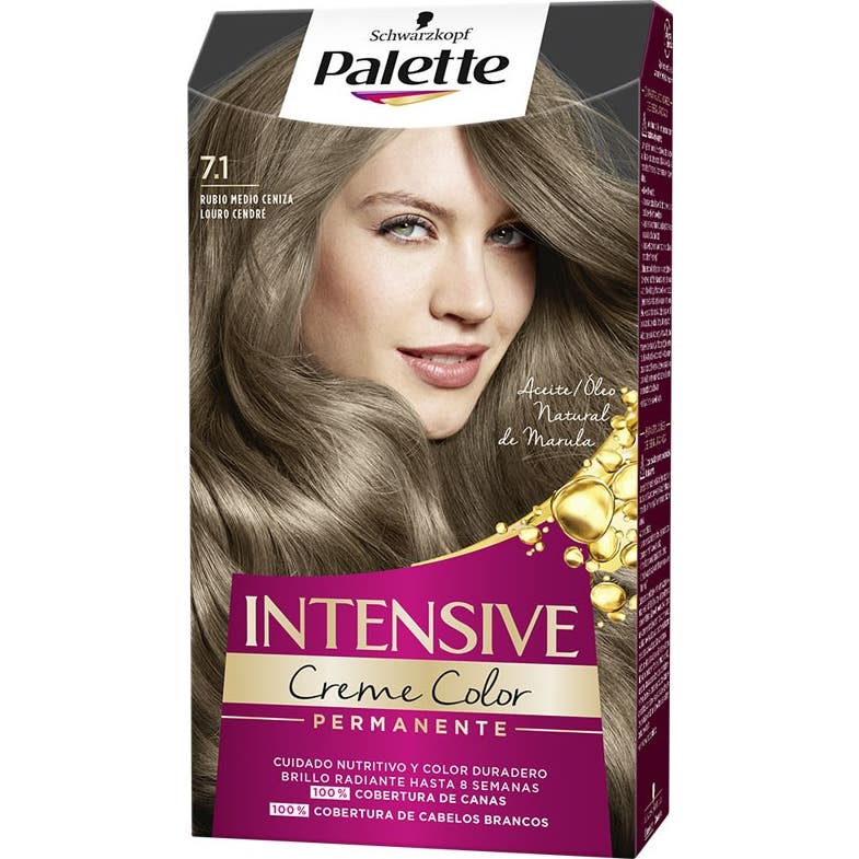 Schwarzkopf Palette Intensive Tinte N7.1-Rubio Medio Ceniza 1ud