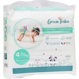 Green Tribu Pañales Ecológicos T 4 7-18 kg 22 uds