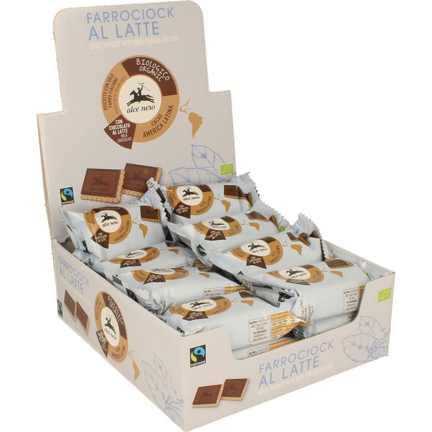 Alce Nero Galletas Espelta Cubi Chocoleche Bio 24x28g