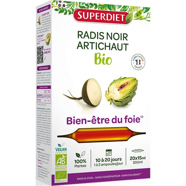 Super Diet Rábano Negro Alcachofa Bio 20 Ampollas