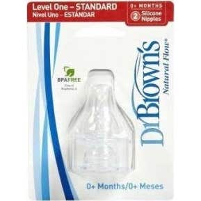 Dr. Brown´S Tetina Silicona Natural Flow Standard Recién Nacido 2 uds
