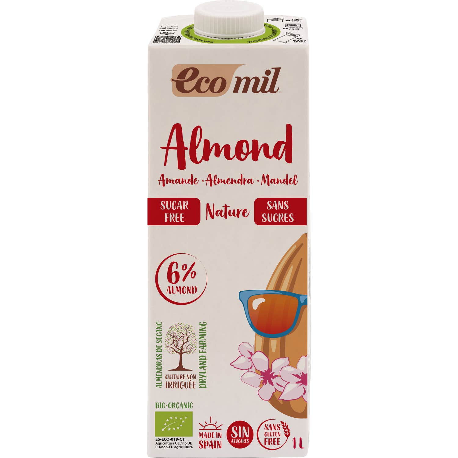 EcomilLeche Ecológica De Almendra Natural 1l