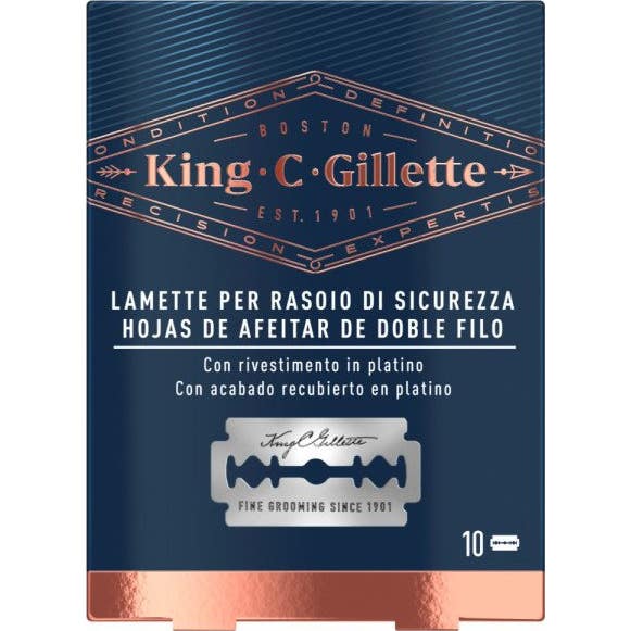 Gillette King Double Edge Replacement Blades 10 uds