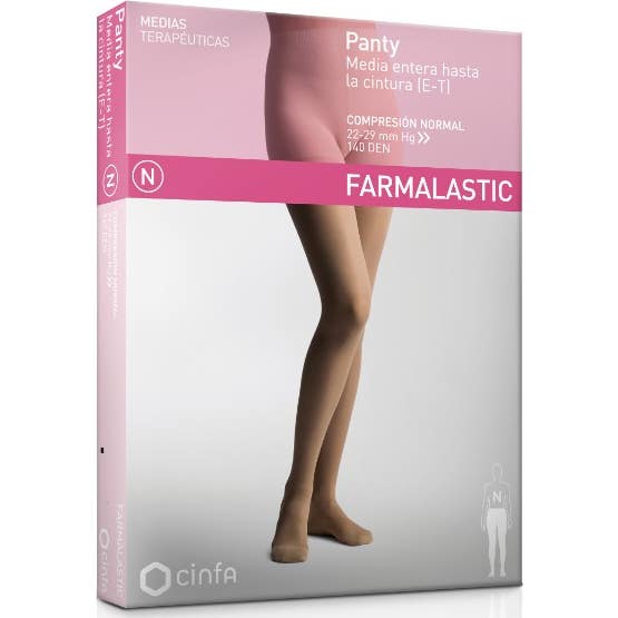 Farmalastic Panty-Media hasta la cintura (E-T) compresión normal T-mediana beige