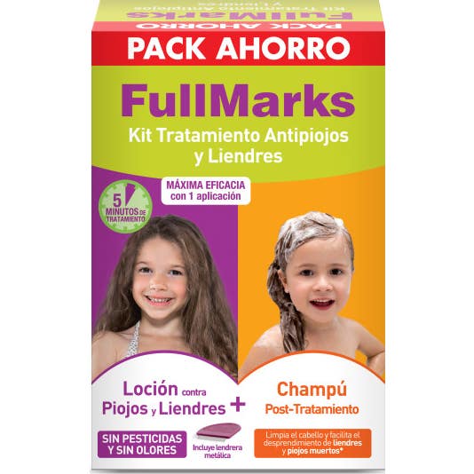 FullMarks Kit Tratamiento Antipiojos y Liendres Loción 100ml + Champú 150ml